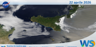 Meteo Sicilia: immagine satellitare Nasa di mercoledì 22 aprile 2026