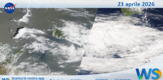 Meteo Sicilia: immagine satellitare Nasa di giovedì 23 aprile 2026