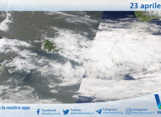 Meteo Sicilia: immagine satellitare Nasa di giovedì 23 aprile 2026