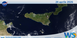 Meteo Sicilia: immagine satellitare Nasa di venerdì 24 aprile 2026