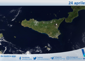 Meteo Sicilia: immagine satellitare Nasa di venerdì 24 aprile 2026