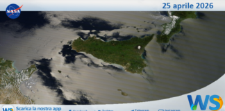 Meteo Sicilia: immagine satellitare Nasa di sabato 25 aprile 2026