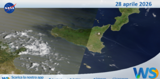 Meteo Sicilia: immagine satellitare Nasa di martedì 28 aprile 2026