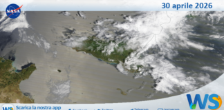 Meteo Sicilia: immagine satellitare Nasa di giovedì 30 aprile 2026