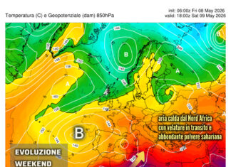 Sicilia: nel weekend aria più calda dal nord Africa, con velature e tanta polvere sahariana