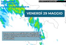 Sicilia, venerdì e sabato temporali pomeridiani sparsi nell’entroterra. Caldo moderato nel weekend