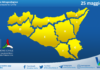 Meteo Sicilia: bollettino di allerta meteo per domani, lunedì 25 maggio 2026