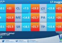 Meteo Sicilia: temperature previste per domani, domenica 17 maggio 2026