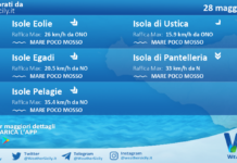 Meteo Sicilia, isole minori: previsioni meteo mare e vento per domani, giovedì 28 maggio 2026