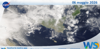 Meteo Sicilia: immagine satellitare Nasa di mercoledì 06 maggio 2026