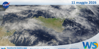 Meteo Sicilia: immagine satellitare Nasa di lunedì 11 maggio 2026