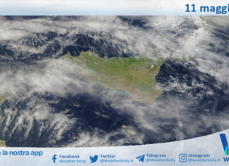 Meteo Sicilia: immagine satellitare Nasa di lunedì 11 maggio 2026