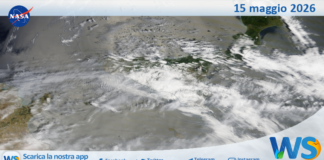 Meteo Sicilia: immagine satellitare Nasa di venerdì 15 maggio 2026