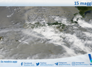 Meteo Sicilia: immagine satellitare Nasa di venerdì 15 maggio 2026