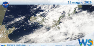 Meteo Sicilia: immagine satellitare Nasa di sabato 16 maggio 2026