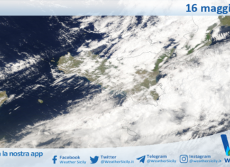 Meteo Sicilia: immagine satellitare Nasa di sabato 16 maggio 2026