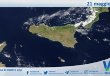 Meteo Sicilia: immagine satellitare Nasa di giovedì 21 maggio 2026