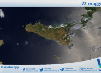 Meteo Sicilia: immagine satellitare Nasa di venerdì 22 maggio 2026
