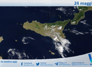 Meteo Sicilia: immagine satellitare Nasa di domenica 24 maggio 2026