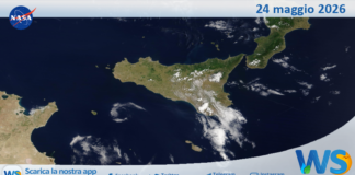Meteo Sicilia: immagine satellitare Nasa di domenica 24 maggio 2026