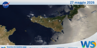 Meteo Sicilia: immagine satellitare Nasa di mercoledì 27 maggio 2026