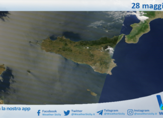 Meteo Sicilia: immagine satellitare Nasa di giovedì 28 maggio 2026