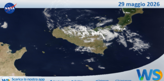 Meteo Sicilia: immagine satellitare Nasa di venerdì 29 maggio 2026