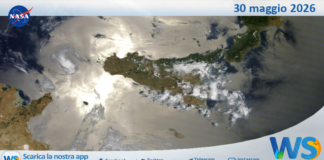 Meteo Sicilia: immagine satellitare Nasa di sabato 30 maggio 2026