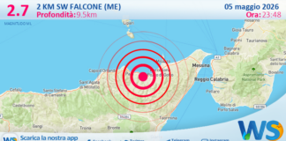 Scossa di terremoto magnitudo 2.7 nei pressi di Falcone (ME)
