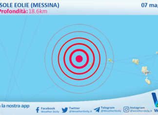 Scossa di terremoto magnitudo 2.9 nei pressi di Isole Eolie (Messina)
