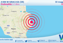 Scossa di terremoto magnitudo 2.6 nei pressi di Siracusa (SR)