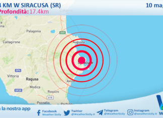 Scossa di terremoto magnitudo 2.6 nei pressi di Siracusa (SR)
