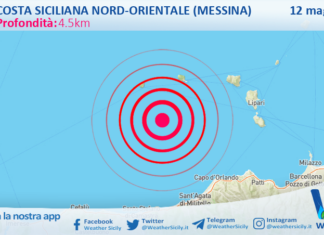 Scossa di terremoto magnitudo 2.5 nei pressi di Costa Siciliana nord-orientale (Messina)