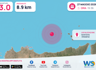 Scossa di terremoto magnitudo 3.0 nei pressi di Isole Eolie (Messina)