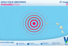 Scossa di terremoto magnitudo 3.0 nei pressi di Isole Eolie (Messina)