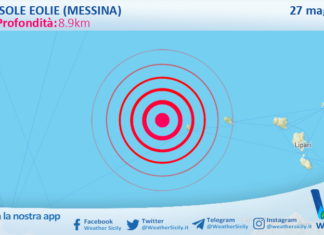 Scossa di terremoto magnitudo 3.0 nei pressi di Isole Eolie (Messina)