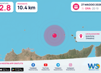 Scossa di terremoto magnitudo 2.8 nei pressi di Isole Eolie (Messina)
