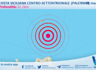 Scossa di terremoto magnitudo 2.7 nei pressi di Costa Siciliana centro-settentrionale (Palermo)