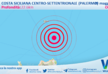 Scossa di terremoto magnitudo 2.8 nei pressi di Costa Siciliana centro-settentrionale (Palermo)