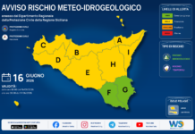 Allerta meteo Sicilia per domani, martedì 16 giugno 2026: rischio idrogeologico e rischio temporali Mappa allerta meteo Sicilia per martedì 16 giugno 2026: allerta gialla per rischio idrogeologico e rischio temporali