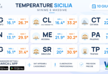 Meteo Sicilia: temperature previste per domani, mercoledì 10 giugno 2026