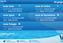 Meteo Sicilia, isole minori: previsioni meteo mare e vento per domani, sabato 06 giugno 2026