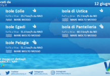 Meteo Sicilia, isole minori: previsioni meteo mare e vento per domani, venerdì 12 giugno 2026