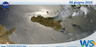 Meteo Sicilia: immagine satellitare Nasa di giovedì 04 giugno 2026