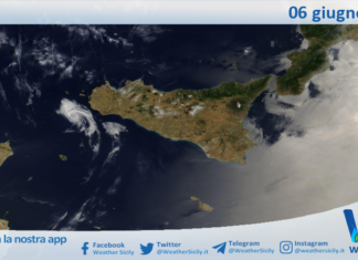 Meteo Sicilia: immagine satellitare Nasa di sabato 06 giugno 2026