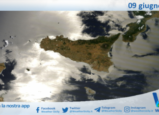 Meteo Sicilia: immagine satellitare Nasa di martedì 09 giugno 2026