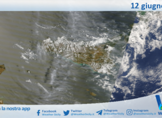 Meteo Sicilia: immagine satellitare Nasa di venerdì 12 giugno 2026