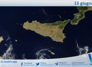 Meteo Sicilia: immagine satellitare Nasa di sabato 13 giugno 2026