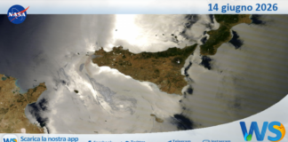 Meteo Sicilia: immagine satellitare Nasa di domenica 14 giugno 2026