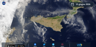Meteo Sicilia: immagine satellitare Nasa di lunedì 15 giugno 2026